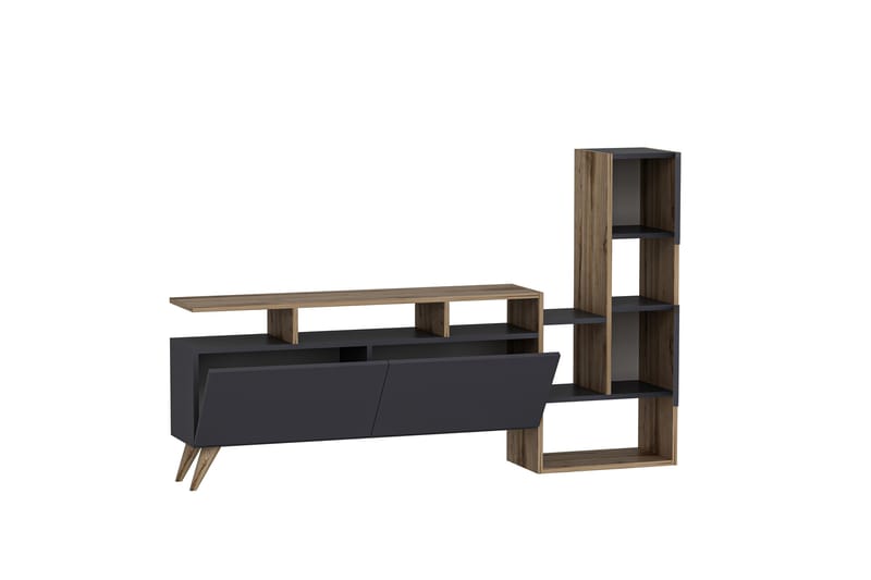 Showsley TV-møbelsett 55,4x31,6 cm Brun/Svart - Hanah Home - Møbler - Mediamøbel & tv møbel - TV-møbelsett