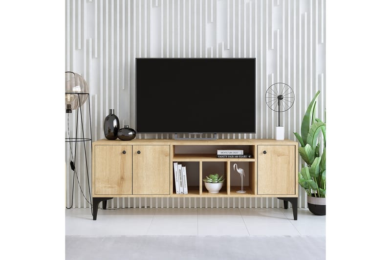 Luna TV-benk 150x40 cm Brun - Hanah Home - Møbler - Mediamøbel & tv møbel - TV-benk & mediabenk