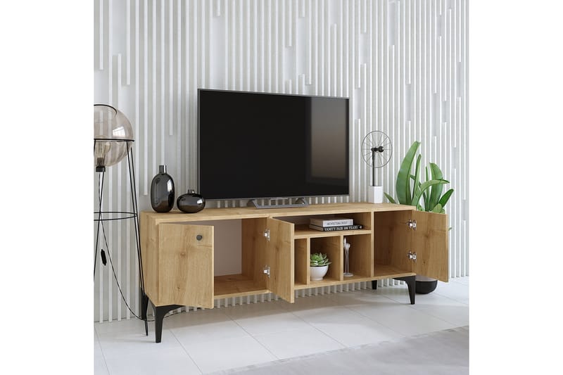 Luna TV-benk 150x40 cm Brun - Hanah Home - Møbler - Mediamøbel & tv møbel - TV-benk & mediabenk