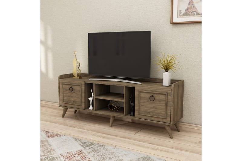 Irubhi TV-møbelsett 150x35 cm Brun - Hanah Home - Møbler - Mediamøbel & tv møbel - TV-møbelsett