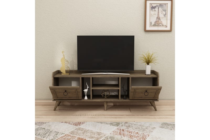 Irubhi TV-møbelsett 150x35 cm Brun - Hanah Home - Møbler - Mediamøbel & tv møbel - TV-møbelsett