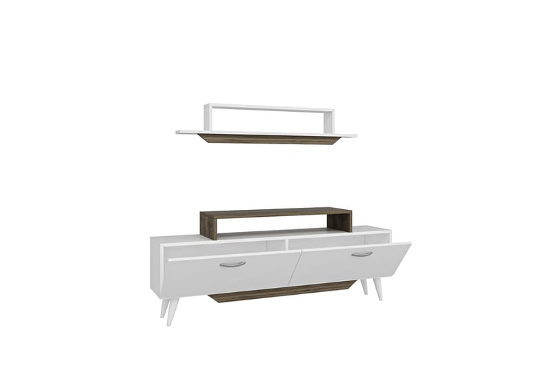 Fabrony TV-møbelsett 120x14,5 cm Hvit/Brun - Hanah Home - Møbler - Mediamøbel & tv møbel - TV-møbelsett