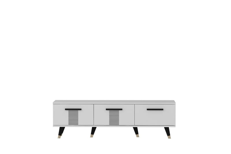 Asimo TV-benk 150x35 cm Hvit - Hanah Home - Møbler - Mediamøbel & tv møbel - TV-benk & mediabenk