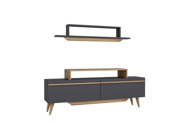 Fabrony TV-møbelsett 120x14,5 cm Brun/Svart, Hanah Home