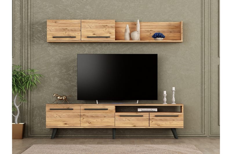 Mono TV-møbelsett 180x22 cm Mørkeblå - Hanah Home - Møbler - Mediamøbel & tv møbel - TV-møbelsett