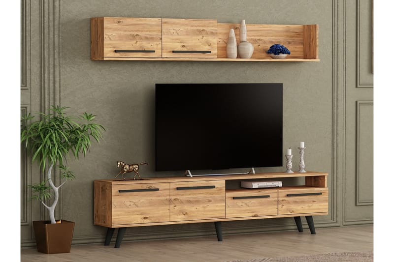 Mono TV-møbelsett 180x22 cm Mørkeblå - Hanah Home - Møbler - Mediamøbel & tv møbel - TV-møbelsett