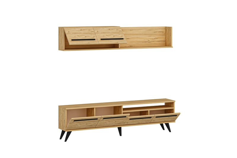 Mono TV-møbelsett 180x22 cm Mørkeblå - Hanah Home - Møbler - Mediamøbel & tv møbel - TV-møbelsett