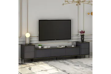 Imaj TV-møbelsett 180x35 cm Svart - Hanah Home - Møbler - Mediamøbel & tv møbel - TV-møbelsett