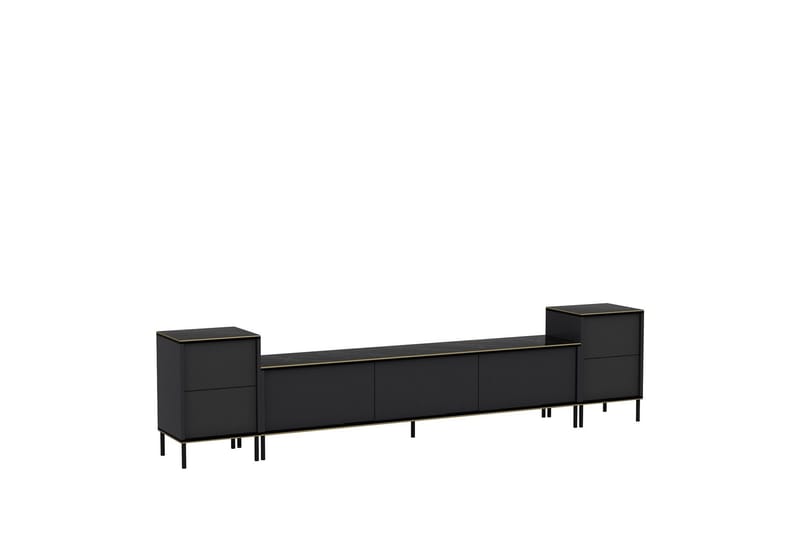 Imaj TV-møbelsett 180x35 cm Svart - Hanah Home - Møbler - Mediamøbel & tv møbel - TV-møbelsett