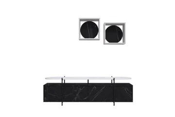 Hanley Tv-möbelset 160x35,6 cm Black/White - Møbler - Mediamøbel & tv møbel - TV-møbelsett