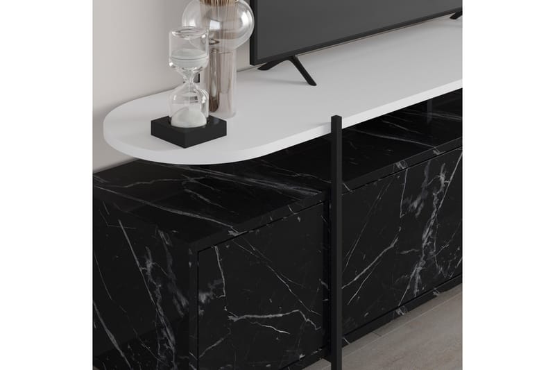 Hanley Tv-möbelset 160x35,6 cm Black/White - Møbler - Mediamøbel & tv møbel - TV-møbelsett