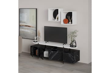 Hanley Tv-möbelset 160x35,6 cm Black/White - Møbler - Mediamøbel & tv møbel - TV-møbelsett