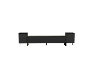 Imaj TV-møbelsett 180x35 cm Svart - Hanah Home - Møbler - Mediamøbel & tv møbel - TV-møbelsett