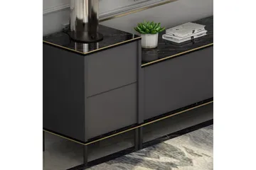 Imaj TV-møbelsett 180x35 cm Svart - Hanah Home - Møbler - Mediamøbel & tv møbel - TV-møbelsett