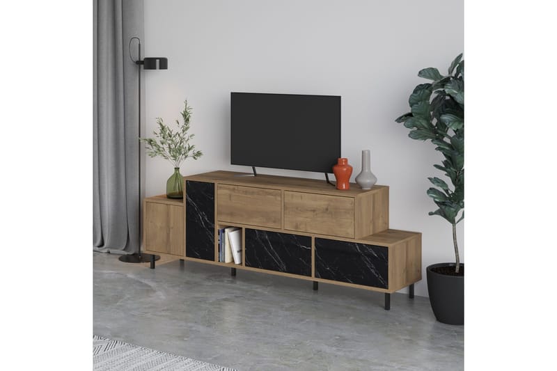 Hermes Tv-möbelset 171,2x35,6 cm Beige Brown/Black - Møbler - Mediamøbel & tv møbel - TV-benk & mediabenk