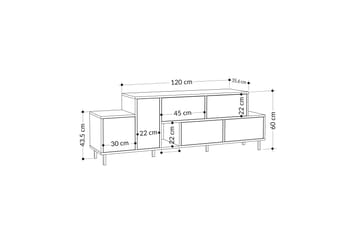 Hermes Tv-möbelset 171,2x35,6 cm Beige Brown/Black - Møbler - Mediamøbel & tv møbel - TV-benk & mediabenk