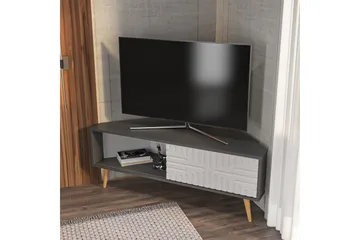 Abbas TV-benk 140 cm - Antrasitt/Hvit - Møbler - Mediamøbel & tv møbel - TV-benk & mediabenk