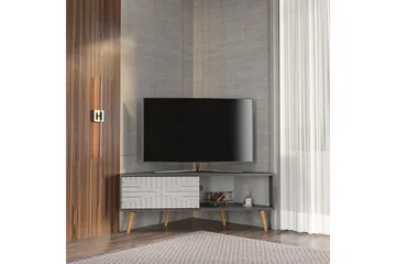 Abbas TV-benk 140 cm - Antrasitt/Hvit - Møbler - Mediamøbel & tv møbel - TV-benk & mediabenk