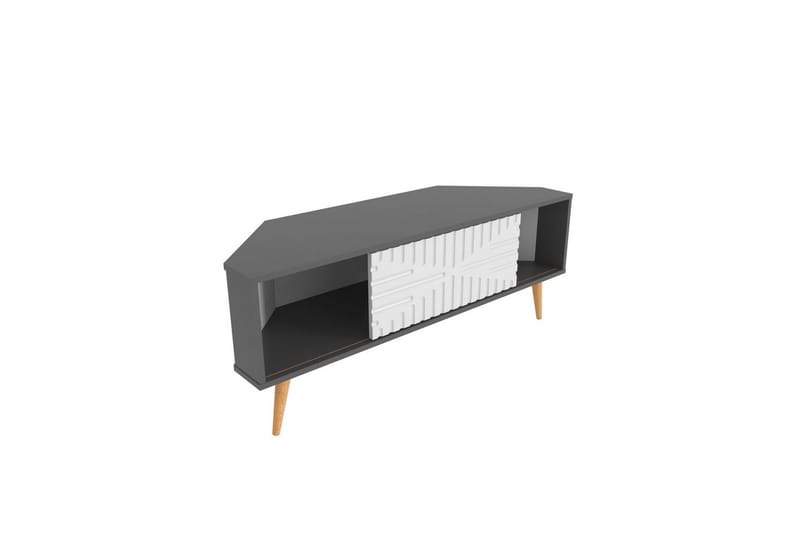 Abbas TV-benk 140 cm - Antrasitt/Hvit - Møbler - Mediamøbel & tv møbel - TV-benk & mediabenk