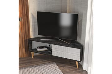 Abbas TV-benk 140 cm - Sort/Hvit - Møbler - Mediamøbel & tv møbel - TV-benk & mediabenk
