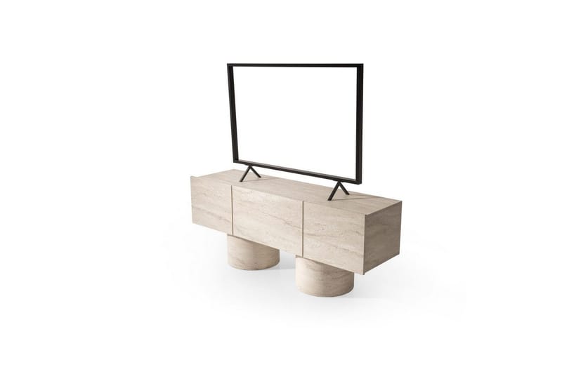Abbas TV-benk 150 cm - Travertin - Møbler - Mediamøbel & tv møbel - TV-benk & mediabenk