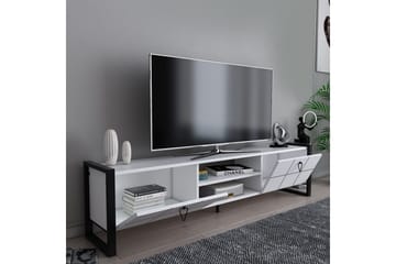 Abbas TV-benk 184 cm - Hvit/Sort - Møbler - Mediamøbel & tv møbel - TV-benk & mediabenk