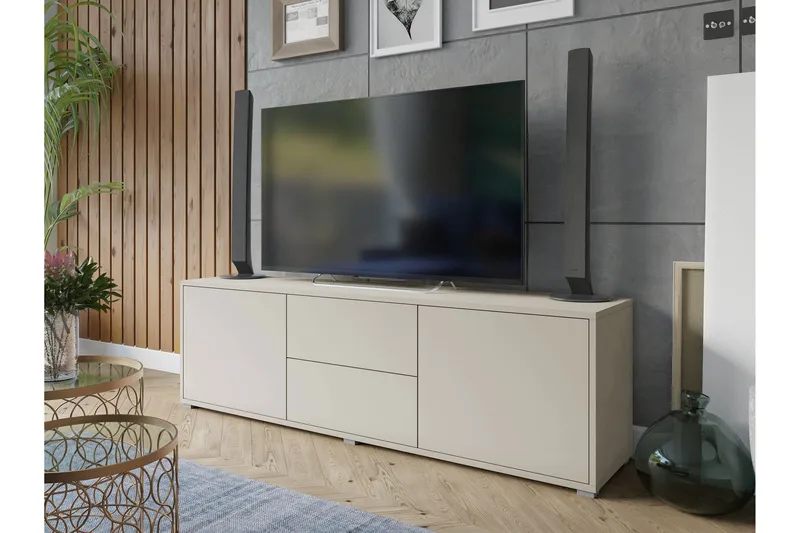 Agawal TV-benk 141 cm - Beige - Møbler - Mediamøbel & tv møbel - TV-benk & mediabenk