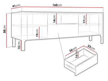 Aggarwal TV-benk 160 cm - Møbler - Mediamøbel & tv møbel - TV-benk & mediabenk