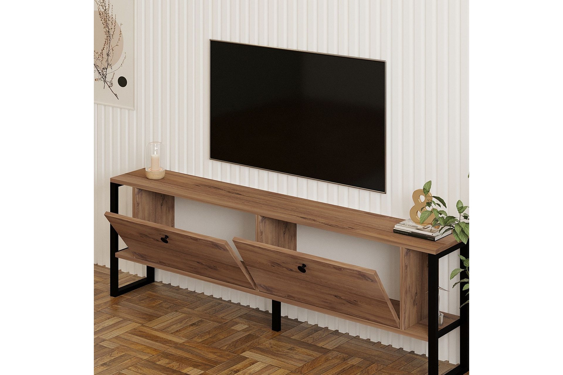 Ahu TV-benk 160 cm - Brun - Møbler - Mediamøbel & tv møbel - TV-benk & mediabenk