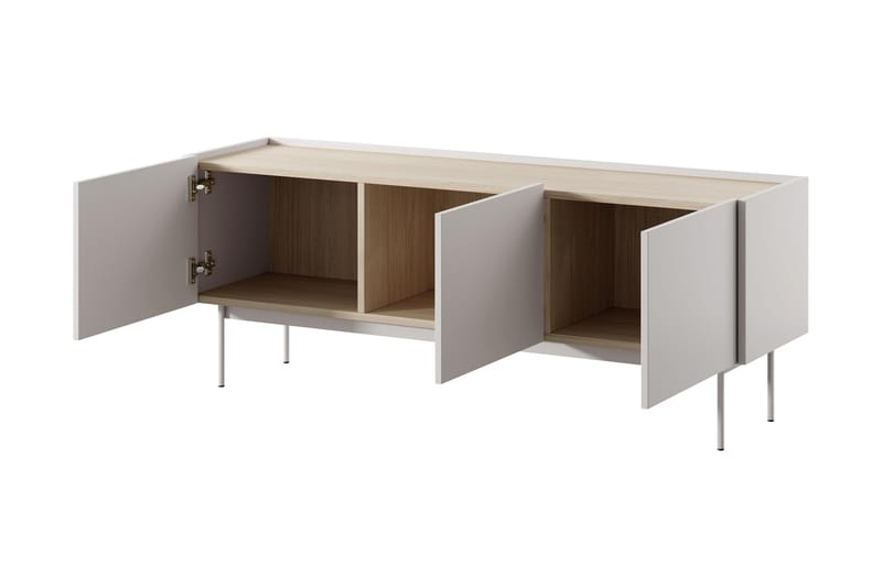 Akansh TV-benk 144 cm - Beige - Møbler - Mediamøbel & tv møbel - TV-benk & mediabenk