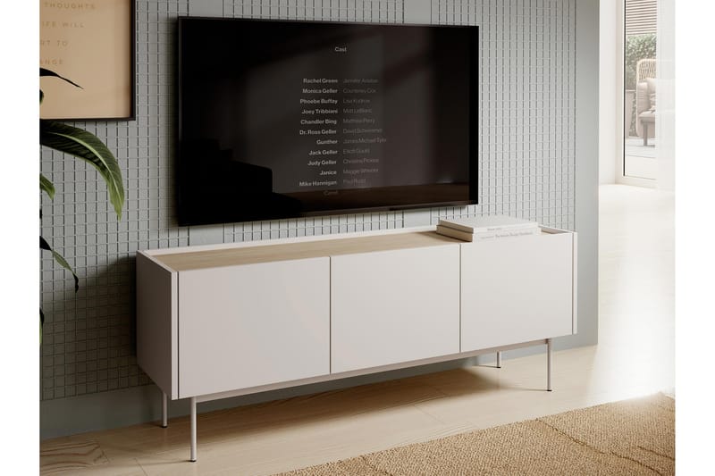 Akansh TV-benk 144 cm - Beige - Møbler - Mediamøbel & tv møbel - TV-benk & mediabenk