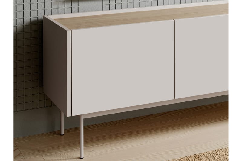 Akansh TV-benk 144 cm - Beige - Møbler - Mediamøbel & tv møbel - TV-benk & mediabenk