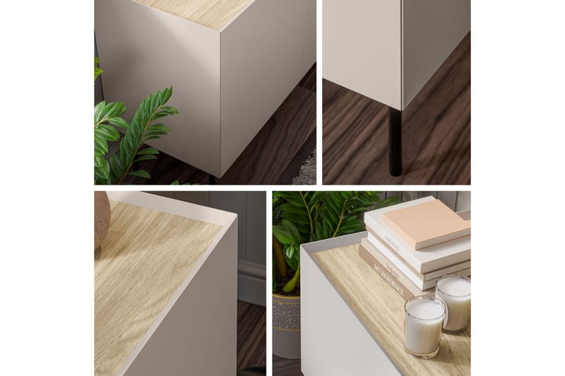 Akie TV-benk 150 cm - Beige - Møbler - Mediamøbel & tv møbel - TV-benk & mediabenk