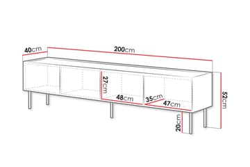 Akie TV-benk 200 cm - Grønn - Møbler - Mediamøbel & tv møbel - TV-benk & mediabenk
