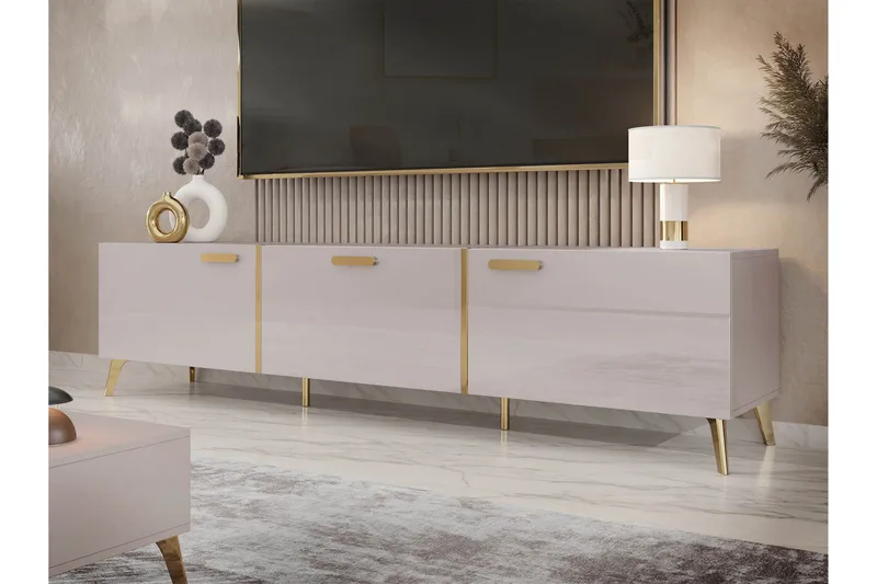 Akihiko TV-benk 204 cm - Cashmere - Møbler - Mediamøbel & tv møbel - TV-benk & mediabenk