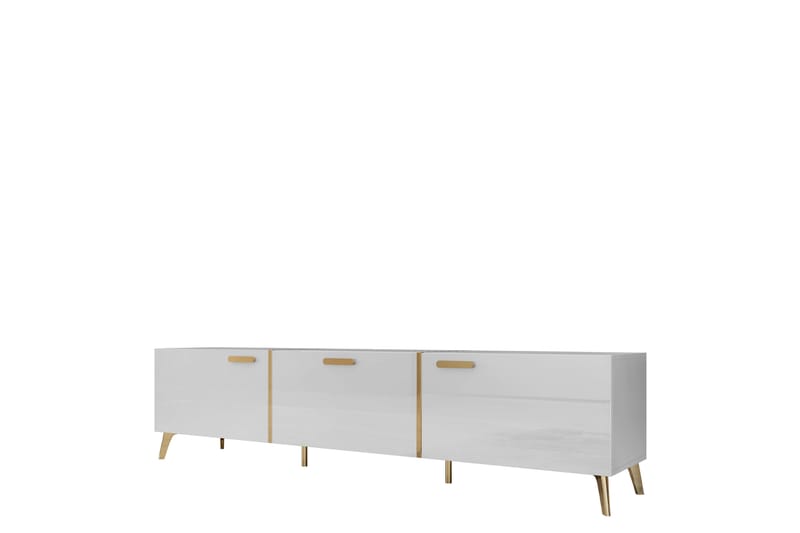 Akihiko TV-benk 204 cm - Hvit - Møbler - Mediamøbel & tv møbel - TV-benk & mediabenk