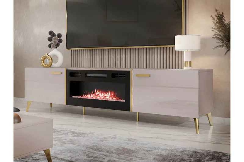 Akihiko TV-benk 214 cm - Cashmere - Møbler - Mediamøbel & tv møbel - TV-benk & mediabenk