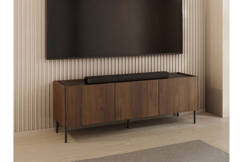 Akihito TV-benk 144 cm - Brun - Møbler - Mediamøbel & tv møbel - TV-benk & mediabenk