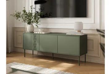 Akiko Gulvstående TV-benk 150 cm med Oppbevaring i Malt Tre - Grønn - Møbler - Mediamøbel & tv møbel - TV-benk & mediabenk