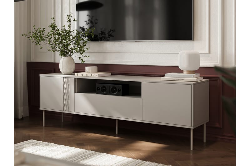 Akiko TV-benk 180 cm - Beige - Møbler - Mediamøbel & tv møbel - TV-benk & mediabenk