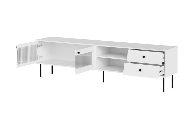 Akilesh TV-benk 200 cm - Hvit - Møbler - Mediamøbel & tv møbel - TV-benk & mediabenk
