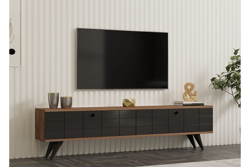 Alberi TV-benk 160 cm - Brun/Antrasitt - Møbler - Mediamøbel & tv møbel - TV-benk & mediabenk
