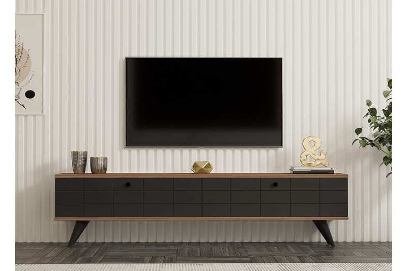 Alberi TV-benk 160 cm - Brun/Antrasitt - Møbler - Mediamøbel & tv møbel - TV-benk & mediabenk