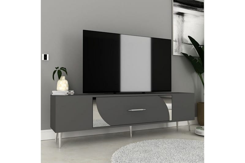 Aldor TV-benk 150 cm - Antrasitt/Sølv - Møbler - Mediamøbel & tv møbel - TV-benk & mediabenk