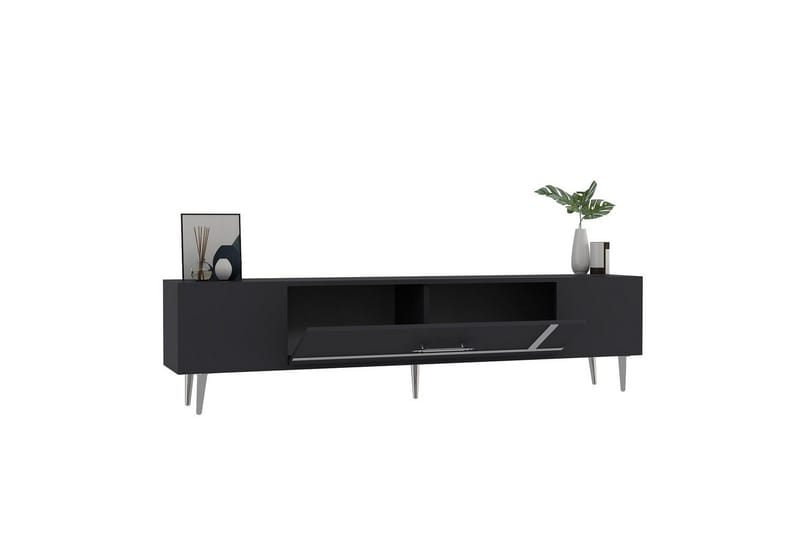 Aldor TV-benk 150 cm - Antrasitt/Sølv - Møbler - Mediamøbel & tv møbel - TV-benk & mediabenk