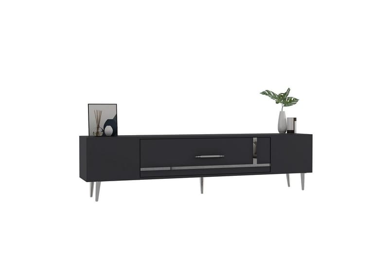 Aldor TV-benk 150 cm - Antrasitt/Sølv - Møbler - Mediamøbel & tv møbel - TV-benk & mediabenk