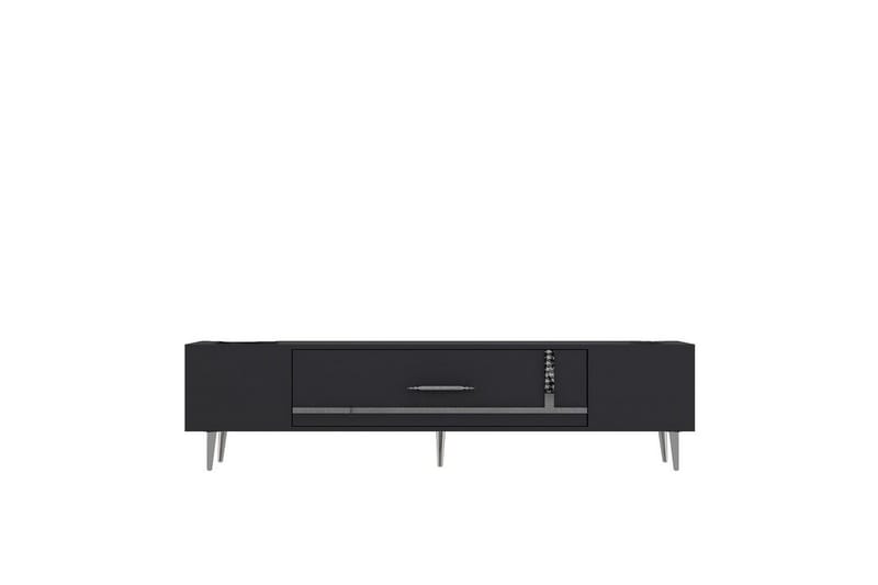 Aldor TV-benk 150 cm, Antrasitt/Sølv