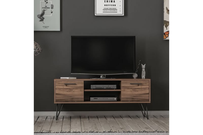 Almire TV-benk 35 cm - Valnøtt - Møbler - Mediamøbel & tv møbel - TV-benk & mediabenk