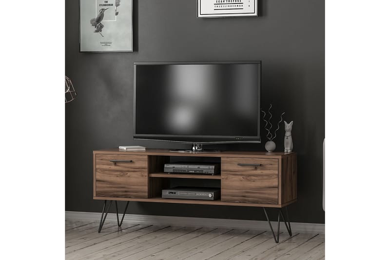 Almire TV-benk 35 cm - Valnøtt - Møbler - Mediamøbel & tv møbel - TV-benk & mediabenk