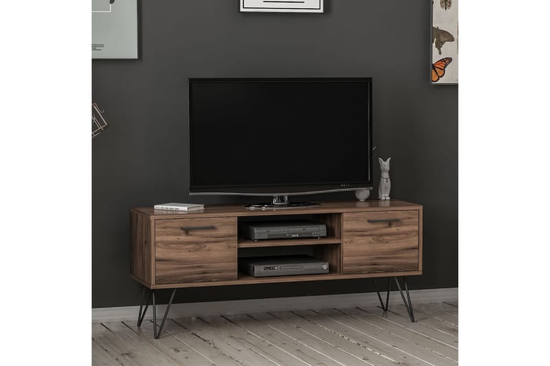 Almire TV-benk 35 cm - Valnøtt - Møbler - Mediamøbel & tv møbel - TV-benk & mediabenk